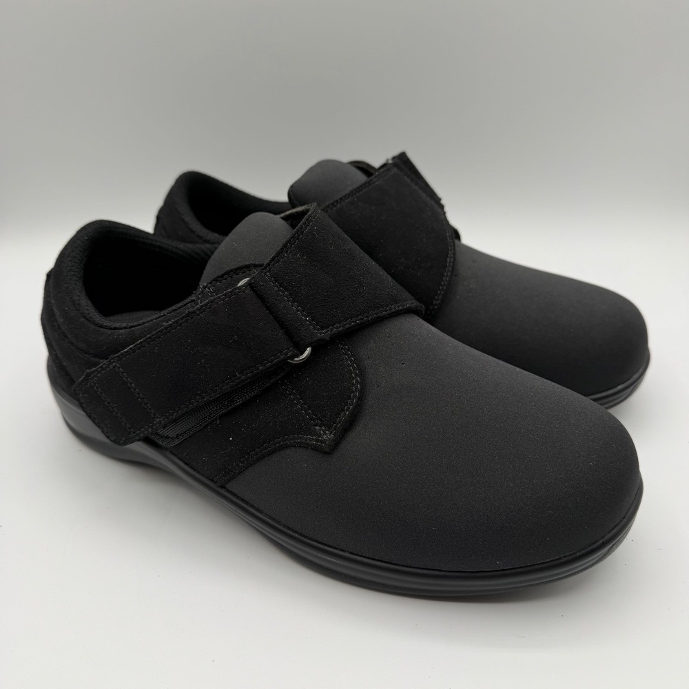 Orthofeet Wichita Shoes Womens Sz 8.5 2E X-Wide Blackโ Adjustable Orthopedic 825